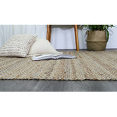 Lifestyle Floors Blue Taj Basket Weave Jute Rug