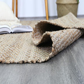 Lifestyle Floors Grey Taj Basket Weave Jute Rug