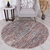 Lifestyle Floors Multi Coloured Skandi Wool-Blend Round Rug