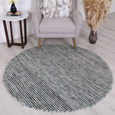 Lifestyle Floors Indigo Skandi Wool-Blend Round Rug