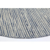 Lifestyle Floors Navy Skandi Hand Woven Wool-Blend Round Rug