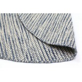 Lifestyle Floors Navy Skandi Hand Woven Wool-Blend Round Rug