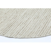 Lifestyle Floors Beige Skandi Hand Woven Wool-Blend Round Rug