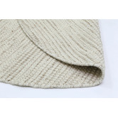 Lifestyle Floors Beige Skandi Hand Woven Wool-Blend Round Rug