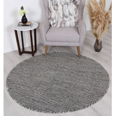 Lifestyle Floors Charcoal Skandi Round Wool Rug