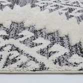 Lifestyle Floors Cream &amp; Grey Mono Tribal Anthracite Rug