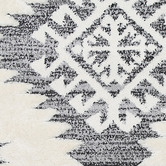 Lifestyle Floors Cream &amp; Grey Mono Tribal Anthracite Rug