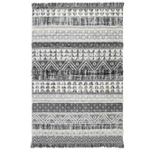 Lifestyle Floors Cream Mono Tribal Anthracite Rug