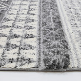 Lifestyle Floors Cream Mono Tribal Anthracite Rug