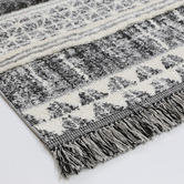 Lifestyle Floors Cream Mono Tribal Anthracite Rug