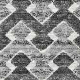 Lifestyle Floors Cream Mono Tribal Carved Lines Anthracite Rug