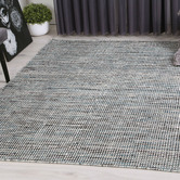 Lifestyle Floors Teal Skandi Reversible Wool-Blend Rug