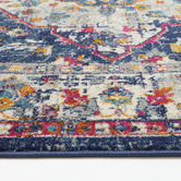 Lifestyle Floors Navy Blue &amp; Orange Delicate Oriental Rug