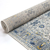 Lifestyle Floors Grey &amp; Navy Blue Delicate Oriental Rug