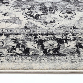 Lifestyle Floors Grey &amp; White Delicate Traditional Rug