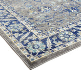 Lifestyle Floors Grey &amp; Navy Blue Delicate Oriental Rug