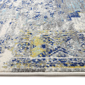 Lifestyle Floors Grey &amp; Navy Blue Delicate Distressed Rug