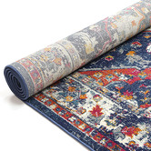 Lifestyle Floors Navy Blue &amp; Orange Delicate Oriental Rug