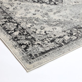 Lifestyle Floors Grey &amp; White Delicate Traditional Rug