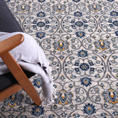 Lifestyle Floors Grey &amp; Navy Blue Delicate Oriental Rug