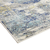 Lifestyle Floors Grey &amp; Navy Blue Delicate Distressed Rug