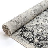Lifestyle Floors Grey &amp; White Delicate Traditional Rug
