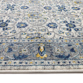 Lifestyle Floors Grey &amp; Navy Blue Delicate Oriental Rug