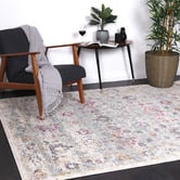 Lifestyle Floors Multi-Coloured Delicate Traditional Rug