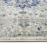 Lifestyle Floors Grey &amp; Navy Blue Delicate Traditional Rug