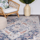 Lifestyle Floors Blue Adeline Power-Loomed Rug