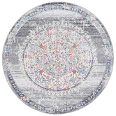 Lifestyle Floors Grey Salsa Power Loomed Round Rug