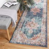 Lifestyle Floors Blue Blaese Power Loomed Runner