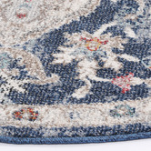 Lifestyle Floors Blue Shakeel Power Loomed Round Rug