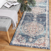 Lifestyle Floors Blue Salsa Power Loomed Runner