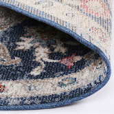 Lifestyle Floors Blue Shakeel Power Loomed Round Rug