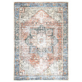 Lifestyle Floors Terracotta Sky Cezanne Machine Washable Cotton-Blend Rug