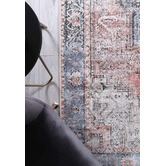 Lifestyle Floors Terracotta Sky Cezanne Machine Washable Cotton-Blend Rug
