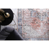 Lifestyle Floors Terracotta Sky Cezanne Machine Washable Cotton-Blend Rug