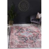 Lifestyle Floors Vintage Kendra Machine Washable Cotton-Blend Rug