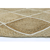 Lifestyle Floors Natural Artisan Diamond Weave Contemporary Jute Rug