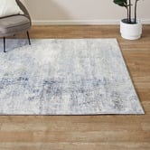 Lifestyle Floors Navy &amp; Grey Expressions Modern Rug