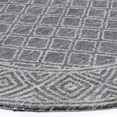 Lifestyle Floors Grey Carlisle Hand-Tufted Round Rug