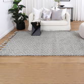 Lifestyle Floors Grey Elm Hand-Tufted Wool-Blend Rug