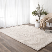 Lifestyle Floors Beige Hanno Shag Area Rug