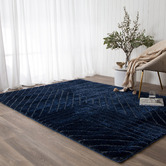 Lifestyle Floors Navy Elara Shag Area Rug