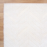 Lifestyle Floors Cream Hanno Shag Area Rug