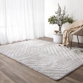 Lifestyle Floors Grey Elara Shag Area Rug