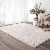 Lifestyle Floors Beige Aluna Shag Area Rug