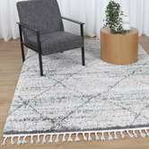 Lifestyle Floors Ana Shaggy Trellis Power-Loomed Rug