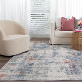 Lifestyle Floors Grey &amp; Blue Expressions Modern Rug